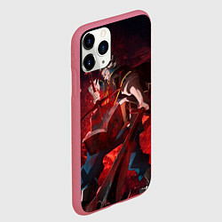 Чехол iPhone 11 Pro матовый Аста из Черного клевера, цвет: 3D-малиновый — фото 2