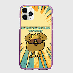 Чехол iPhone 11 Pro матовый Chicken gun shock, цвет: 3D-фиолетовый