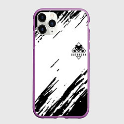 Чехол iPhone 11 Pro матовый Rainbow six текстура краски штрихи, цвет: 3D-фиолетовый