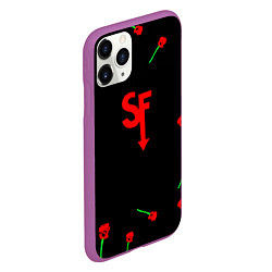 Чехол iPhone 11 Pro матовый Sally face rose steel, цвет: 3D-фиолетовый — фото 2