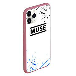 Чехол iPhone 11 Pro матовый MUSE рок стиль краски, цвет: 3D-малиновый — фото 2