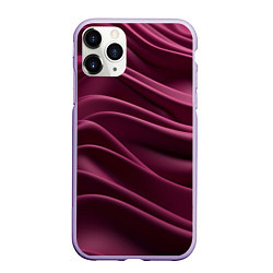 Чехол iPhone 11 Pro матовый Шелк бургунди, цвет: 3D-светло-сиреневый