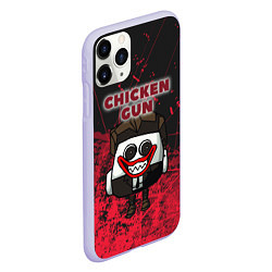 Чехол iPhone 11 Pro матовый Chicken gun clown, цвет: 3D-светло-сиреневый — фото 2