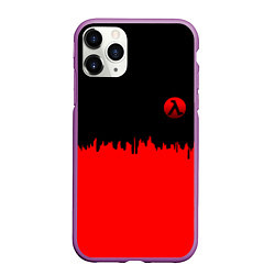 Чехол iPhone 11 Pro матовый Half life logo pattern steel, цвет: 3D-фиолетовый