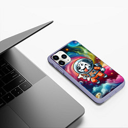 Чехол iPhone 11 Pro матовый Funny dalmatian puppy - ai art, цвет: 3D-светло-сиреневый — фото 2