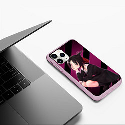 Чехол iPhone 11 Pro матовый Кагуя из Kaguya sama wa Kokurasetai, цвет: 3D-розовый — фото 2