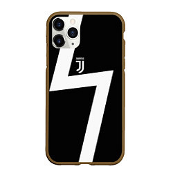 Чехол iPhone 11 Pro матовый Ювентус спорт геометрия, цвет: 3D-коричневый