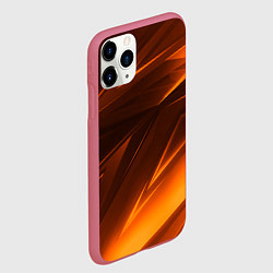 Чехол iPhone 11 Pro матовый Geometry stripes orange, цвет: 3D-малиновый — фото 2
