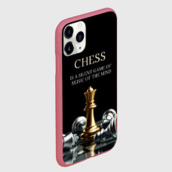 Чехол iPhone 11 Pro матовый Тихая игра музыки разума, цвет: 3D-малиновый — фото 2
