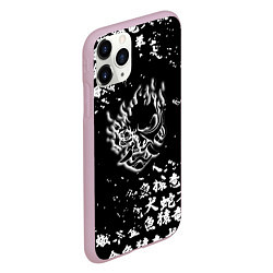 Чехол iPhone 11 Pro матовый Samurai pattern japan 2077, цвет: 3D-розовый — фото 2