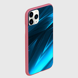 Чехол iPhone 11 Pro матовый Geometry stripes neon color, цвет: 3D-малиновый — фото 2