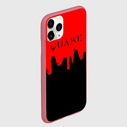 Чехол iPhone 11 Pro матовый Quake краски текстура шутер, цвет: 3D-малиновый — фото 2