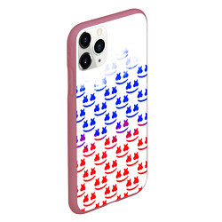 Чехол iPhone 11 Pro матовый Marshmello russia color, цвет: 3D-малиновый — фото 2