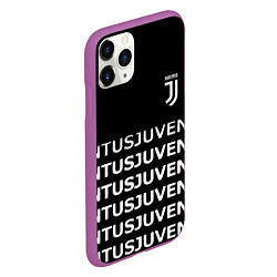 Чехол iPhone 11 Pro матовый Juventus pattern fc club steel, цвет: 3D-фиолетовый — фото 2