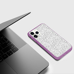 Чехол iPhone 11 Pro матовый Бокалы, цвет: 3D-фиолетовый — фото 2