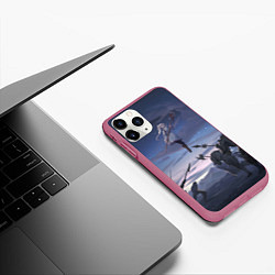 Чехол iPhone 11 Pro матовый Sousou no Frieren Фрирен battle, цвет: 3D-малиновый — фото 2