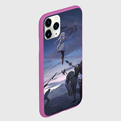 Чехол iPhone 11 Pro матовый Sousou no Frieren Фрирен battle, цвет: 3D-фиолетовый — фото 2
