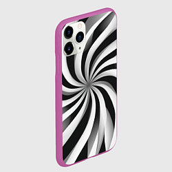 Чехол iPhone 11 Pro матовый Оптическое путешествие, цвет: 3D-фиолетовый — фото 2
