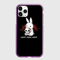 Чехол iPhone 11 Pro матовый Хищный кролик, цвет: 3D-фиолетовый