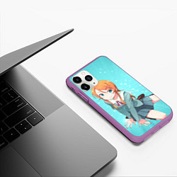 Чехол iPhone 11 Pro матовый Кирино Косака из OreImo, цвет: 3D-фиолетовый — фото 2