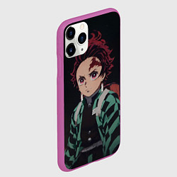 Чехол iPhone 11 Pro матовый Истребитель демонов Тандзиро Камадо, цвет: 3D-фиолетовый — фото 2