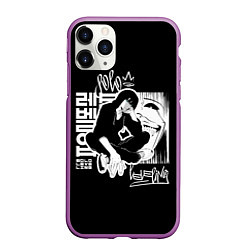 Чехол iPhone 11 Pro матовый Solo leveling Street style, цвет: 3D-фиолетовый