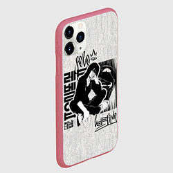 Чехол iPhone 11 Pro матовый Solo leveling street black, цвет: 3D-малиновый — фото 2