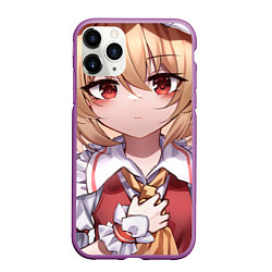 Чехол iPhone 11 Pro матовый Touhou Project Flandre милая улыбка, цвет: 3D-фиолетовый