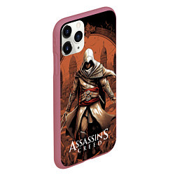 Чехол iPhone 11 Pro матовый Assassins creed город в песках, цвет: 3D-малиновый — фото 2