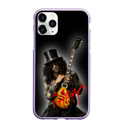 Чехол iPhone 11 Pro матовый Slash музыкант группы Guns N Roses, цвет: 3D-светло-сиреневый
