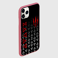 Чехол iPhone 11 Pro матовый Знаки начальной магии из The witcher, цвет: 3D-малиновый — фото 2