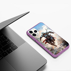 Чехол iPhone 11 Pro матовый Assassins creed паркур, цвет: 3D-фиолетовый — фото 2