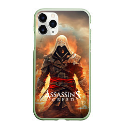 Чехол iPhone 11 Pro матовый Assassins creed старый город, цвет: 3D-салатовый