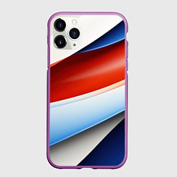 Чехол iPhone 11 Pro матовый Абстрактный минимализм плавные волнистые линии, цвет: 3D-фиолетовый