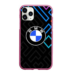 Чехол iPhone 11 Pro матовый Bmw абстракция, цвет: 3D-малиновый