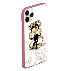 Чехол iPhone 11 Pro матовый Bendy and the Ink Machine dagames, цвет: 3D-малиновый — фото 2