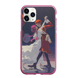 Чехол iPhone 11 Pro матовый Sousou no Frieren Fern Stark Love dance, цвет: 3D-малиновый