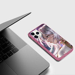 Чехол iPhone 11 Pro матовый Sousou no Frieren, цвет: 3D-малиновый — фото 2