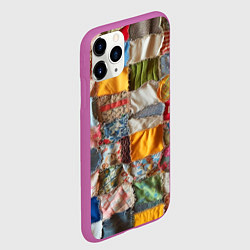 Чехол iPhone 11 Pro матовый Patchwork - ai art, цвет: 3D-фиолетовый — фото 2