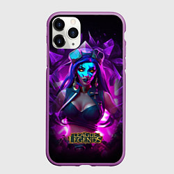 Чехол iPhone 11 Pro матовый League Of Legends Akali Kda, цвет: 3D-фиолетовый