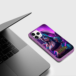 Чехол iPhone 11 Pro матовый League of Legends Kaisa Kda style, цвет: 3D-фиолетовый — фото 2