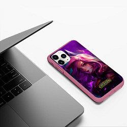 Чехол iPhone 11 Pro матовый League of Legends Kaisa Kda style, цвет: 3D-малиновый — фото 2