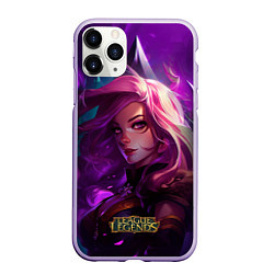 Чехол iPhone 11 Pro матовый League of Legends Kaisa Kda style, цвет: 3D-светло-сиреневый