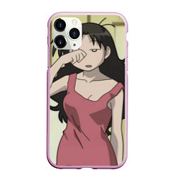 Чехол iPhone 11 Pro матовый Azumanga Daioh Юкари Танидзаки, цвет: 3D-розовый