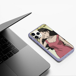 Чехол iPhone 11 Pro матовый Azumanga Daioh Юкари Танидзаки, цвет: 3D-светло-сиреневый — фото 2