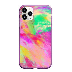 Чехол iPhone 11 Pro матовый Яблоко Модерн, цвет: 3D-фиолетовый