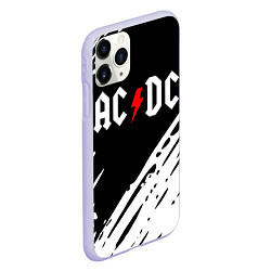 Чехол iPhone 11 Pro матовый Ac dc rock, цвет: 3D-светло-сиреневый — фото 2