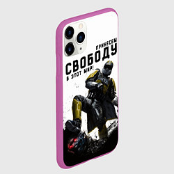 Чехол iPhone 11 Pro матовый Helldivers 2: Свобода, цвет: 3D-фиолетовый — фото 2