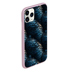 Чехол iPhone 11 Pro матовый Синяя стальная броня, цвет: 3D-розовый — фото 2