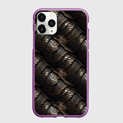 Чехол iPhone 11 Pro матовый Классическая старая броня текстура, цвет: 3D-фиолетовый